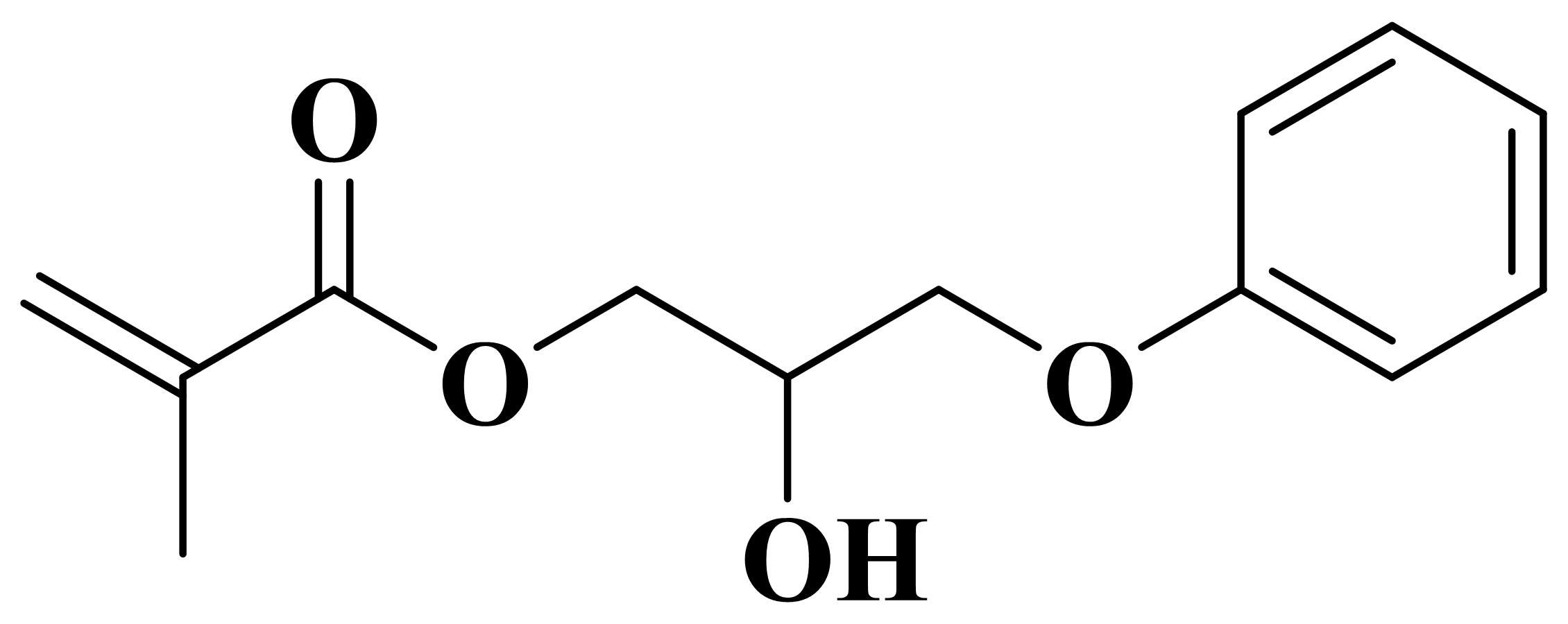 YW-801 · 甲基丙烯酸 2-羥基-3-苯氧基丙酯 · 所提供產品手冊中的結構