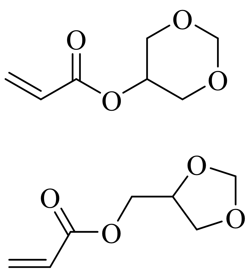 YW-811 · 甘油縮甲醛丙烯酸酯 · 所提供產品手冊中的結構